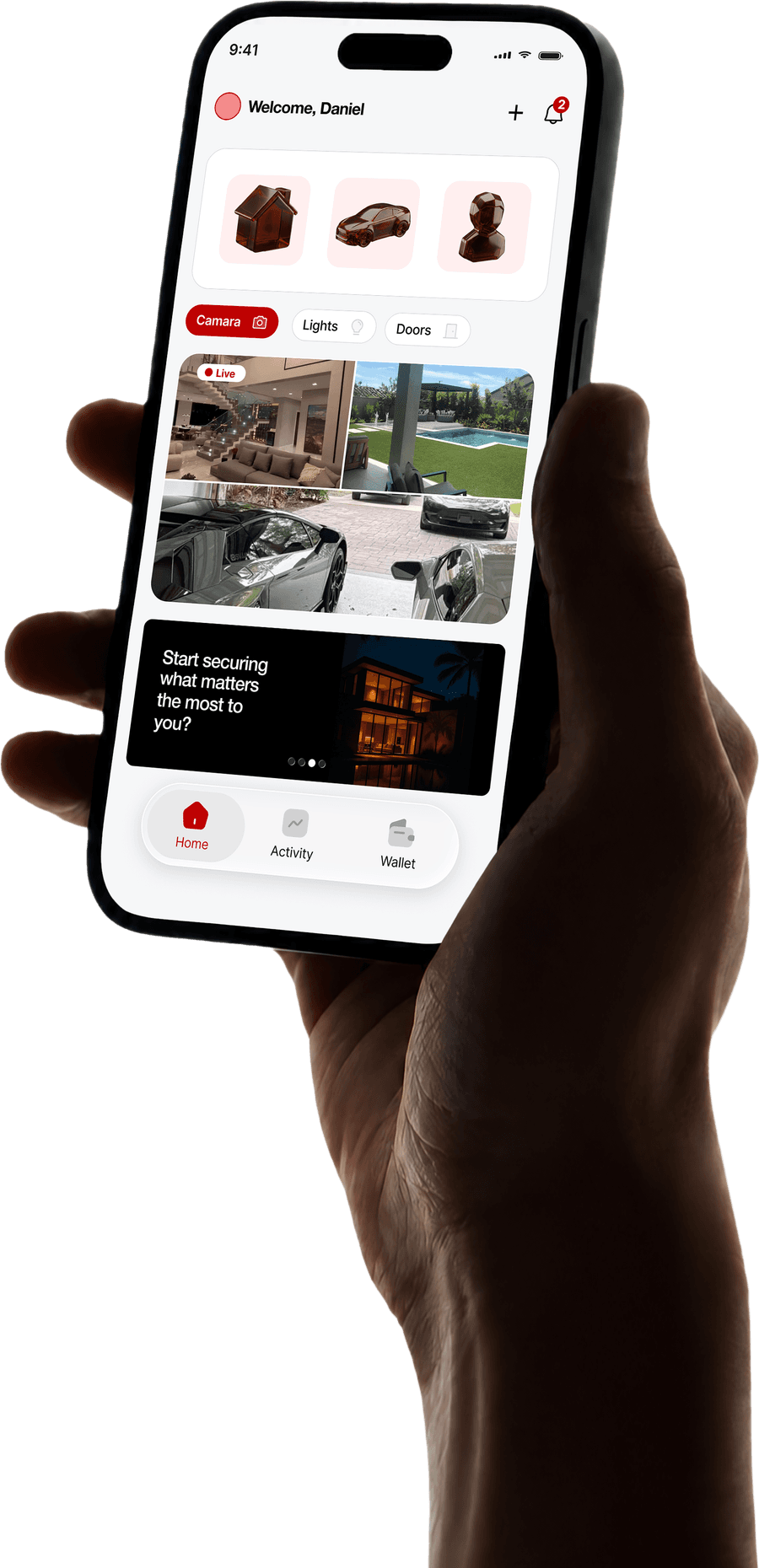 The TechGuard app home screen on a phone